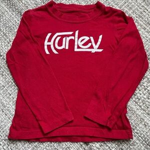 Boys Hurley long sleeve T-shirt, size‎ size 4T red lightweight